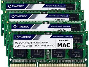 Timetec Hynix IC 16GB KIT(4x4GB) Compatible for Apple Mid 2010/2011 iMac 21.5/27 inch DDR3 1333MHz PC3-10600 CL9 204-Pin SODIMM Upgrade for iMac 11,2 iMac 11,3 iMac 12,1 iMac 12,2