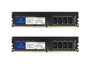 Timetec 32GB KIT(2x16GB) DDR4 2666MHz PC4-21300 Non-ECC Unbuffered 1.2V CL19 2Rx8 Dual Rank 288 Pin UDIMM Desktop Memory RAM Module Upgrade (32GB KIT(2x16GB))