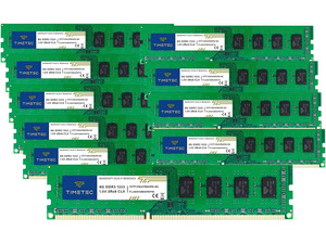 Timetec 80GB KIT(10x8GB) DDR3 1333MHz PC3-10600 Non-ECC Unbuffered 1.5V CL9 2Rx8 Dual Rank 240 Pin UDIMM PC Desktop Computer Memory RAM Module Upgrade (80GB KIT(10x8GB))