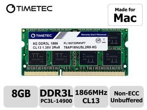 Timetec Compatible 8GB DDR3L 1866MHz PC3-14900 Unbuffered Non-ECC 1.35V CL13 2Rx8 Dual Rank 204 Pin SODIMM Memory RAM Module Upgrade (8GB) Timetec Compatible 8GB DDR3L 1866MHz PC3-14900 Unbuffered Non-ECC 1.35V CL13 2Rx8 Dual Rank 204 Pin SODIMM Memory RAM Module Upgrade (8GB)