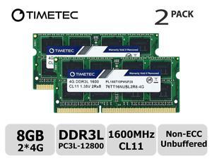 Timetec Hynix IC 8GB Kit(2x4GB) DDR3L 1600MHz PC3L-12800 Non ECC Unbuffered 1.35V CL11 2Rx8 Dual Rank 204 Pin SODIMM Laptop Notebook Computer Memory Ram Module Upgrade(8GB Kit(2x4GB) Timetec Hynix IC 8GB Kit(2x4GB) DDR3L 1600MHz PC3L-12800 Non ECC Unbuffered 1.35V CL11 2Rx8 Dual Rank 204 Pin SODIMM Laptop Notebook Computer Memory Ram Module Upgrade(8GB Kit(2x4GB)