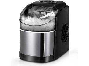 3 Sizes Bullet Shaped Ice 9 Ice Cubes Ready in 7 Minutes,Makes 26 lbs of Ice per 24 hours,with Ice Scoop and Basket for Home/Office/Bar HAILANG Portable Ice Maker Machine for Countertop 