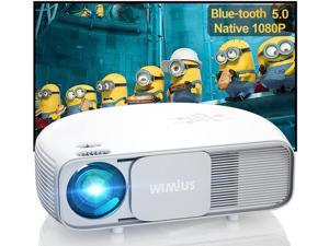 Bluetooth Projector Support 4K UHD, WiMiUS S4 Native 1080P Projector with Zoom & Keystone & Dual 5W Speaker, 300" Home & Outdoor Video Movie Projector for Fire Stick, iPhone, Android, Laptop, PS5