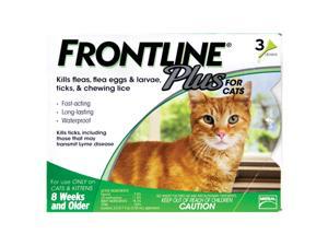 Frontline Plus for cats 3 doses kills Fleas, eggs & Larvae, ticks, Chewing Iice