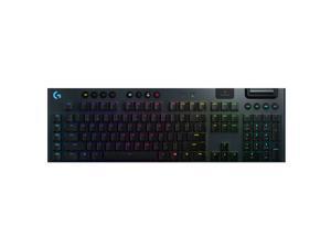 Logitech G915 LIGHTSPEED Wireless RGB Mechanical Gaming Keyboard GL Clicky Switch 920-009103, Black
