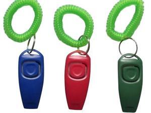 BAFX Products (TM) Pack of THREE / 2 in 1 - Dog training clicker & whistle - W/ Key ring & Wrist strap BAFX Products (TM) Pack of THREE / 2 in 1 - Dog training clicker & whistle - W/ Key ring & Wrist strap