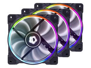 ID-COOLING ZF-12025-RGB-TRIO RGB Sync with Asus/MSI motherboards, High Static Pressure, Big Airflow 120mm PWM Controlled Fan With De-vibration Rubber, 55.2CFM