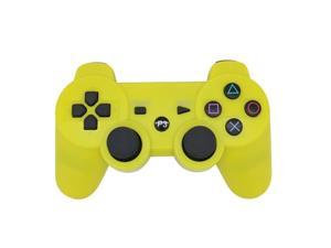 PS3 Controller Wireless Gamepad for PlayStation 3 Bluetooth Game Controller Remote Control Support PS3 with USB Cable (yellow)