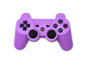PS3 Controller Wireless Gamepad for PlayStation 3 Bluetooth Game Controller Remote Control Support PS3 with USB Cable purple