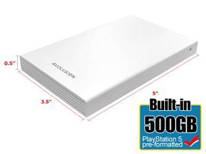 Avolusion HD250U3-WH 500GB USB 3.0 Portable External Gaming PS5 Hard Drive - White (PS5 Pre-Formatted) - 2 Year Warranty