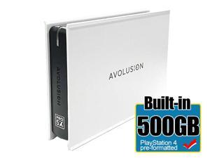 Avolusion Mini Pro-5X 500GB USB 3.0 Portable External Gaming PS4 Hard Drive - White (PS4 Pre-Formatted) - 2 Year Warranty
