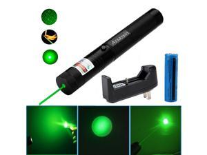 50Miles 532nm 303 Green Laser Pointer Lazer Pen Visible Beam Light+18650+Charger 
