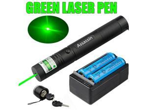 Q2BG  520nm Adjustable Focus Green Laser Pointe pen Batteries packing 