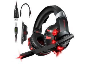 LED Gaming Headset Stereo Surround Sound Noise Canceling Headphone for PS5/iPad LED Gaming Headset Stereo Surround Sound Noise Canceling Headphone for PS5/iPad