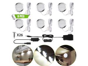 6 Pack 72 LED Under Cabinet Lighting Kit 1020lm Puck Lights 5000K Daylight White 6 Pack 72 LED Under Cabinet Lighting Kit 1020lm Puck Lights 5000K Daylight White