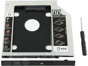 Highfine Universal 9.5mm SATA to SATA 2nd SSD HDD Hard Drive Caddy Adapter Tray Enclosures for DELL HP Lenovo ThinkPad ACER Gateway ASUS Sony Samsung MSI Laptop