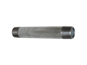 ZORO SELECT 6P797 1/2" MNPT x 6" TBE Galvanized Steel Pipe Nipple Sch 40