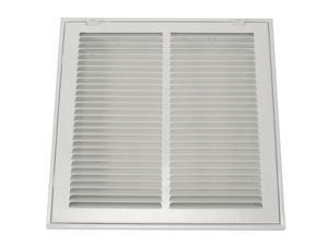 ZORO SELECT 4MJT2 Filtered Return Air Grille, 14 X 14, White, Steel