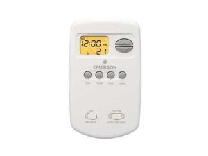 EMERSON 1E78-151 Thermostat , 5-2 Programs, 1 H 1 C, Battery , 24VAC