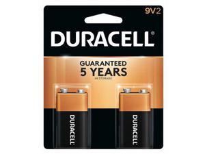 DURACELL MN1604B2Z Duracell CopperTop 9V Alkaline Battery 2 PK 9VDC