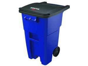 RUBBERMAID FG9W2700BLUE 50 gal. HDPE Rectangular Trash Can, Blue