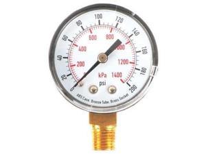 ZORO SELECT 4FLV5 Compound Gauge,Test,2-1/2 In 