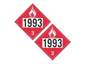 LABELMASTER ZTV1993 Placard1993 Flammable/ 1993,PK25