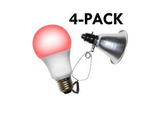 MIRACLE LED 602284 Clamp Lamp Grow Fixture  Red Spectrum LED Grow Light 8 Pcs