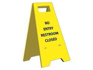 NMC HDFS206 No Entry Restrooms Closed Heavy Duty Floor Stand