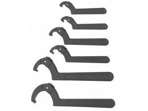 WILLIAMS WS-476 Williams Spanner Wrench Set,Adj. Pin,6 Pieces