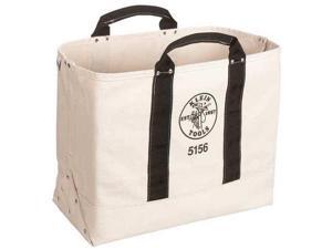 KLEIN TOOLS 5156 Tool Tote, #6 Canvas, 1 Pockets, Beige, 15" Height KLEIN TOOLS 5156 Tool Tote, #6 Canvas, 1 Pockets, Beige, 15" Height