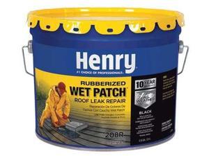 HENRY HE208R361 Roof Leak Repair, 3.3 gal, Pail, Black HENRY HE208R361 Roof Leak Repair, 3.3 gal, Pail, Black