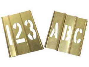 ZORO SELECT 20Y522 Stencil Kit 46 Piece 4 in Brass ZORO SELECT 20Y522 Stencil Kit 46 Piece 4 in Brass