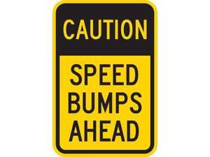 LYLE T1-1028-HI_12x18 Sign,Caution Speed Bumps Ahead,18 x12 In LYLE T1-1028-HI_12x18 Sign,Caution Speed Bumps Ahead,18 x12 In