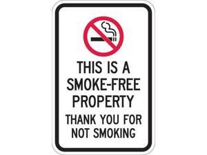 LYLE T1-1079-HI_12x18 Property Sign, Smoke-Free,18 x 12 In LYLE T1-1079-HI_12x18 Property Sign, Smoke-Free,18 x 12 In