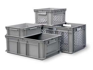 SSI SCHAEFER EF4123.GY1 Gray Straight Wall Container 16 in x 12 in x 5 in H, 1 SSI SCHAEFER EF4123.GY1 Gray Straight Wall Container 16 in x 12 in x 5 in H, 1