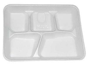 PACTIV YTH10500SGBX Disposable Cafeteria Tray,5 Compartments, Pk500 PACTIV YTH10500SGBX Disposable Cafeteria Tray,5 Compartments, Pk500