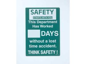 BRADY SM793E Safety Record Signs,20 x 14In