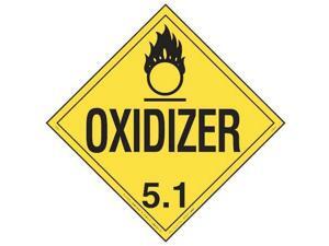 LABELMASTER 19UA43 Placard,10-3/4inx10-3/4in,Oxidizer LABELMASTER 19UA43 Placard,10-3/4inx10-3/4in,Oxidizer