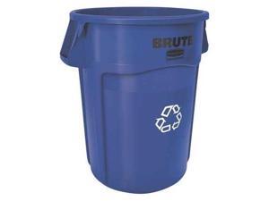 RUBBERMAID FG264307BLUE BRUTE(R) Round Recycle Receptacle 44 gal., RUBBERMAID FG264307BLUE BRUTE(R) Round Recycle Receptacle 44 gal.,