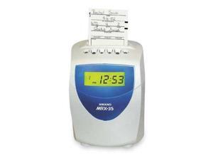 AMANO MRX-35/A140 Time Clock,Computerized,4 1/2 In. Depth AMANO MRX-35/A140 Time Clock,Computerized,4 1/2 In. Depth