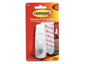 COMMAND 17003 Hook,Molded Plastic,7/8 In COMMAND 17003 Hook,Molded Plastic,7/8 In