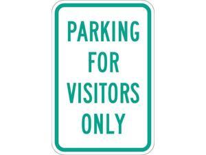 LYLE T1-1038-HI_12x18 Visitor Parking Sign, 12" W, 18" H, English, Aluminum, LYLE T1-1038-HI_12x18 Visitor Parking Sign, 12" W, 18" H, English, Aluminum,
