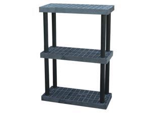 STRUCTURAL PLASTICS S3616X3 Plastic Shelving Unit, 16"D x 36"W x 51"H, 3 STRUCTURAL PLASTICS S3616X3 Plastic Shelving Unit, 16"D x 36"W x 51"H, 3