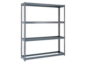 EDSAL RL4214 Boltless Shelving Unit, 17"D x 42"W x 84"H, 4 Shelves, Steel EDSAL RL4214 Boltless Shelving Unit, 17"D x 42"W x 84"H, 4 Shelves, Steel