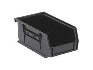 QUANTUM STORAGE SYSTEMS QUS220BK Black Hang and Stack Bin, 7-3/8"L x 4-1/8"W x QUANTUM STORAGE SYSTEMS QUS220BK Black Hang and Stack Bin, 7-3/8"L x 4-1/8"W x