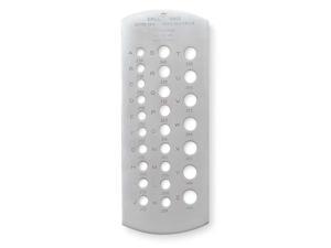 MITUTOYO 950-208 Drill Gage,1.0-5.9mm 57 Holes 