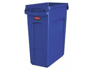 Rubbermaid Vented Slim Jim 16 Gallon Recycling Bin, Blue
