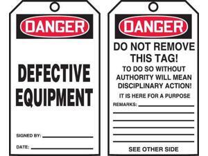 ACCUFORM TAR102 Danger Tag By The Roll,6-1/4 x 3,PK100 ACCUFORM TAR102 Danger Tag By The Roll,6-1/4 x 3,PK100
