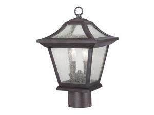 ACCLAIM LIGHTING 39017BC Post Mount Light,Black Coral,2-Light ACCLAIM LIGHTING 39017BC Post Mount Light,Black Coral,2-Light
